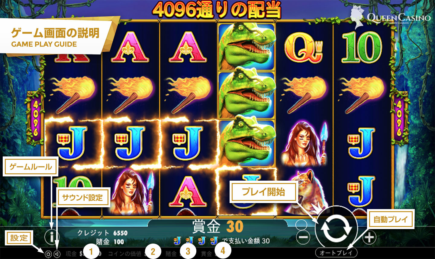 Jurassic Giants – ジュラシック・ジャイアンツ – ゲーム画面説明