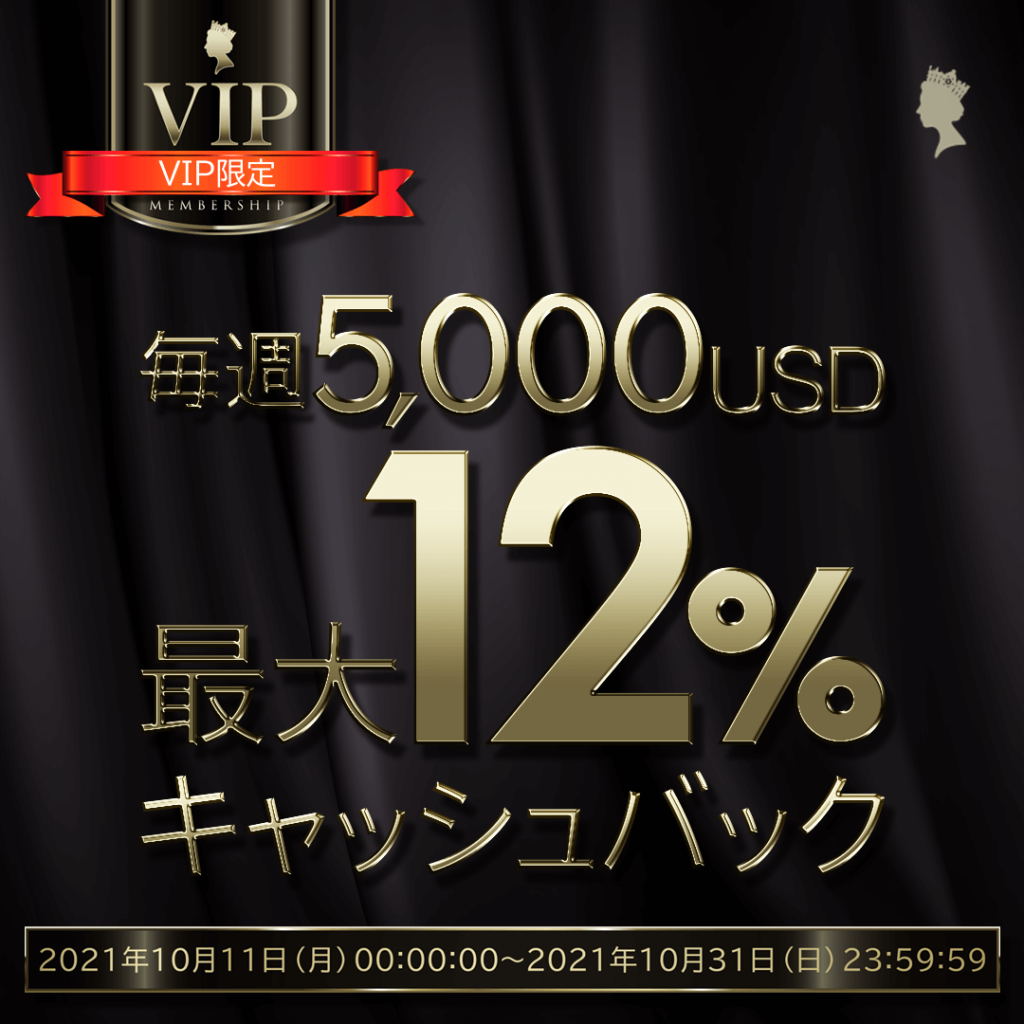 VIP限定・キャッシュバック12%キャンペーン VIP限定・キャッシュバック12%キャンペーン