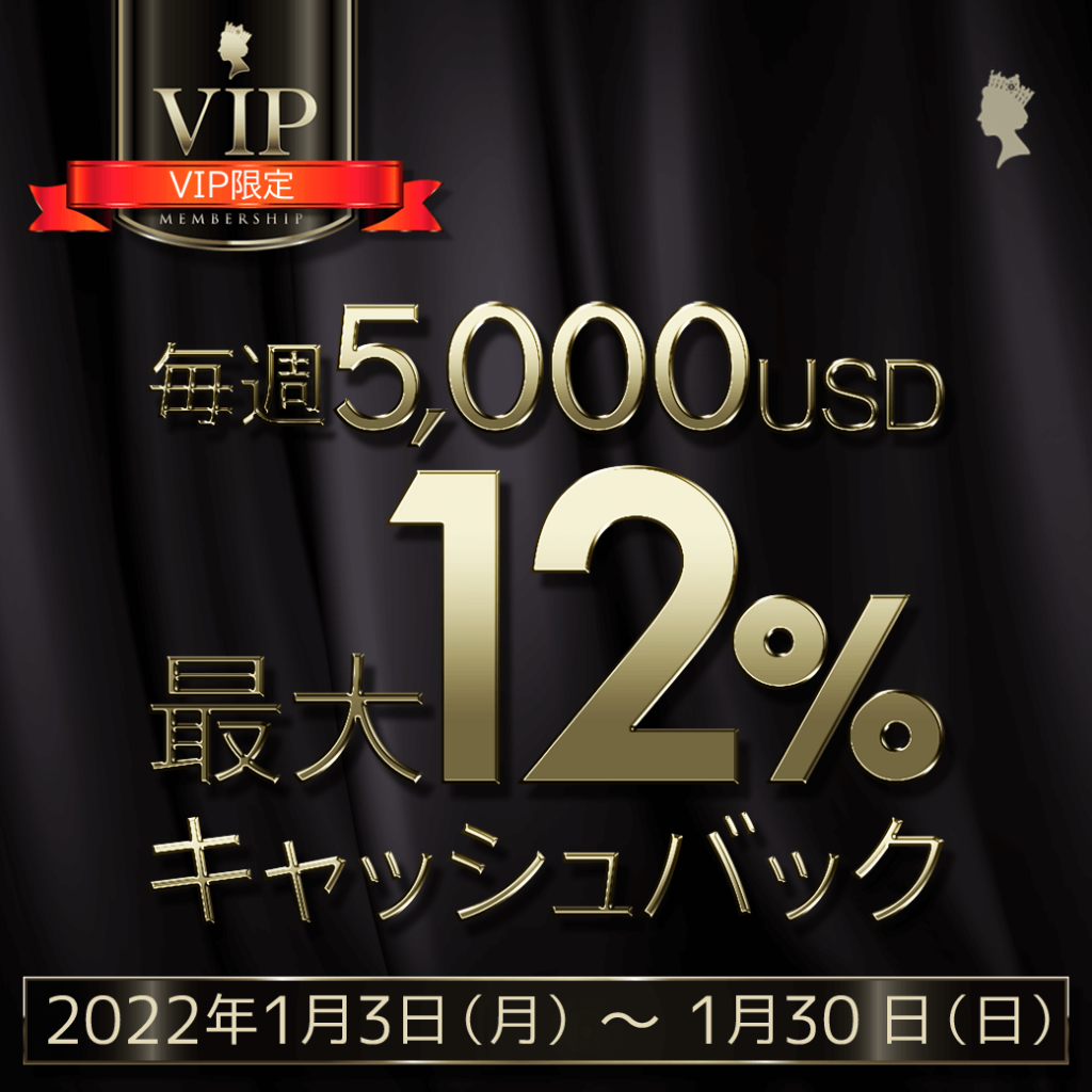 VIP会員様限定・12%キャッシュバック! VIP会員様限定・12%キャッシュバック!