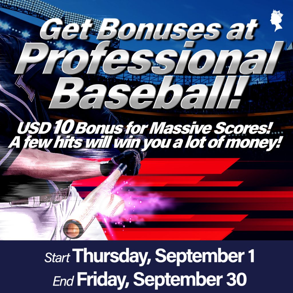Get Bonuses at Professional Baseball⚾️!