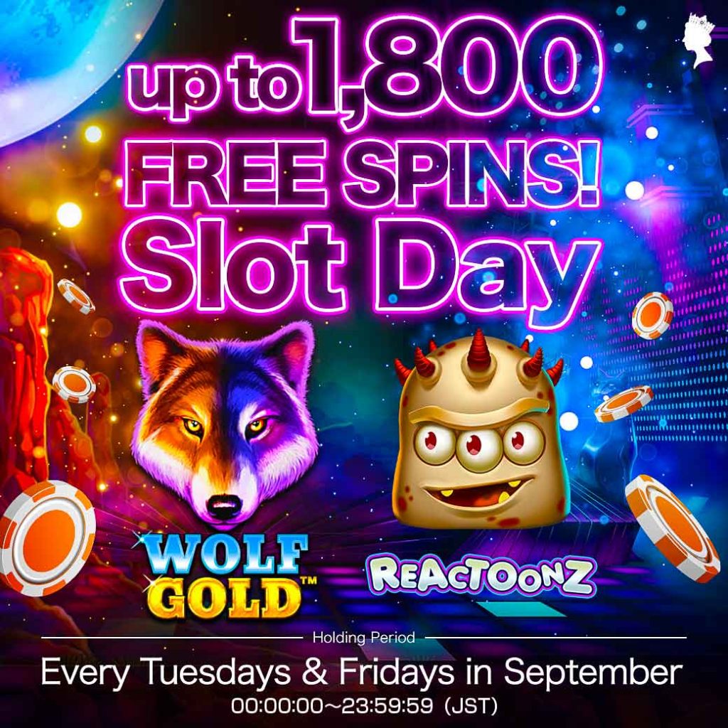 Get up to 1,800 free spins! Tuesdays and Fridays are 🎰Slot Day🎰.